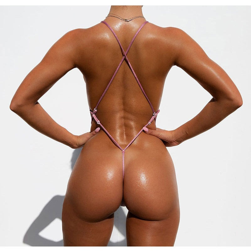 Backless Micro Bandage Push Up G-String