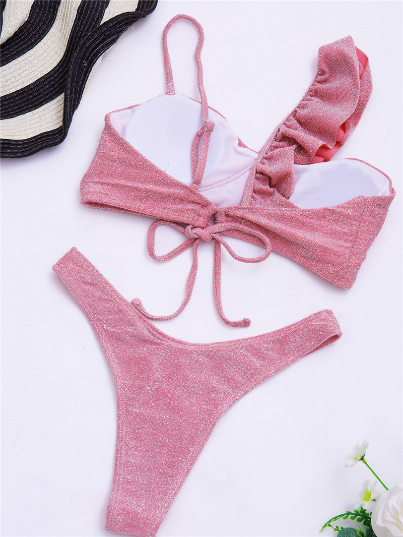 Bandage Pink costumi da bagno donna Push Up Bikini