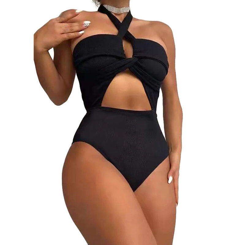 Rompers Sleeveless Front Cutout Monokini