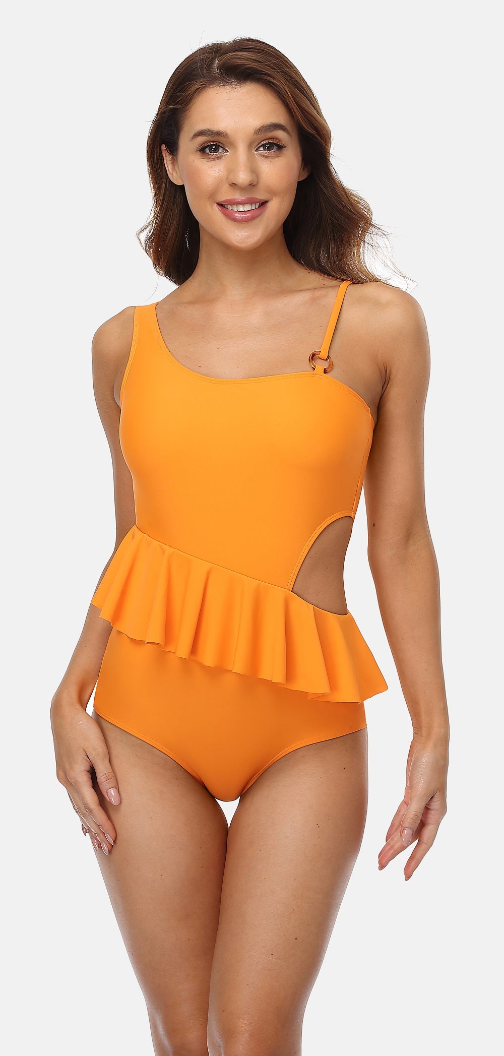 Cutout Asymmetric Shoulder maillot de bain Monokini