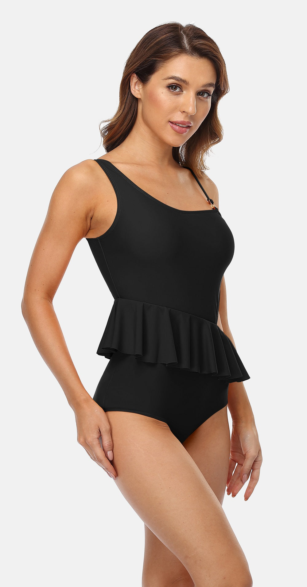 Cutout Asymmetric Shoulder maillot de bain Monokini