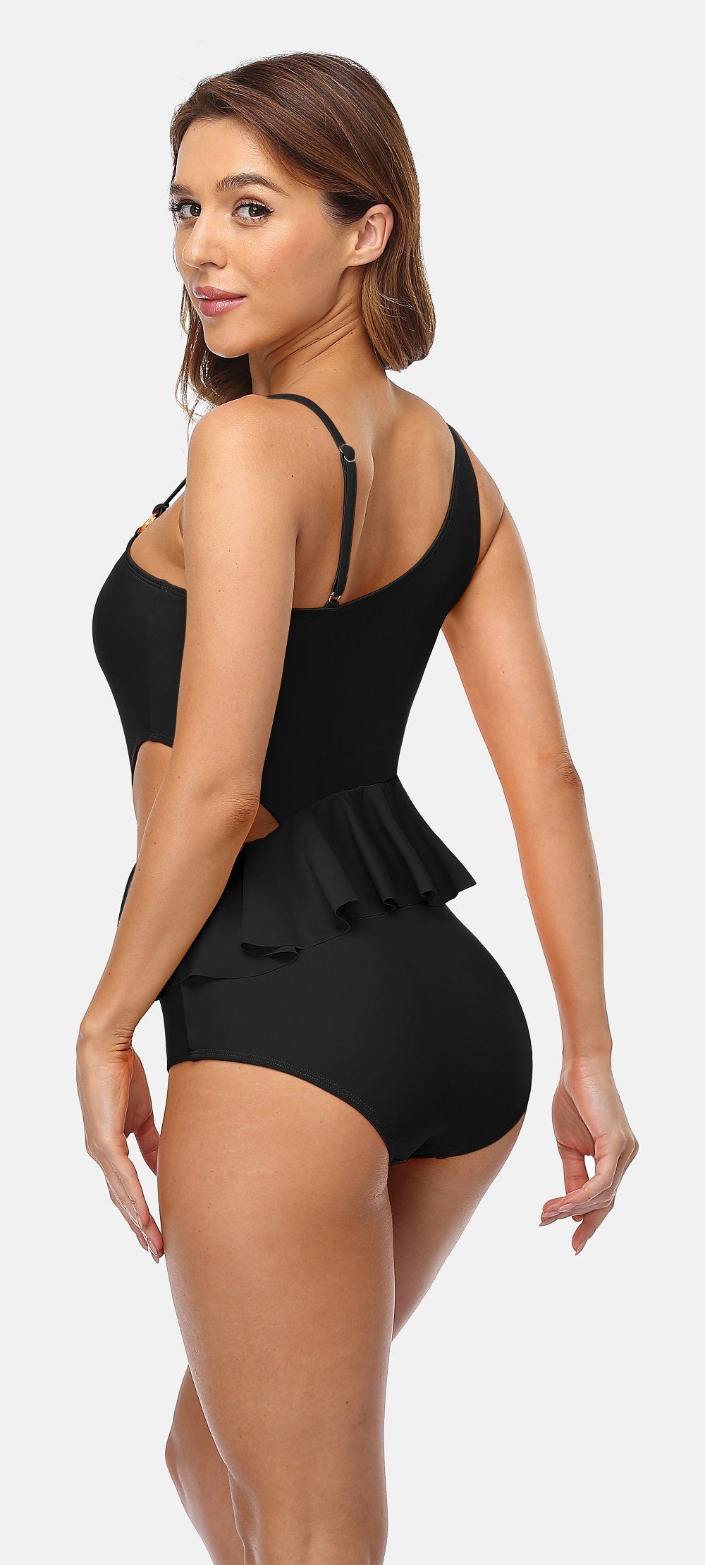 Cutout Asymmetric Shoulder maillot de bain Monokini