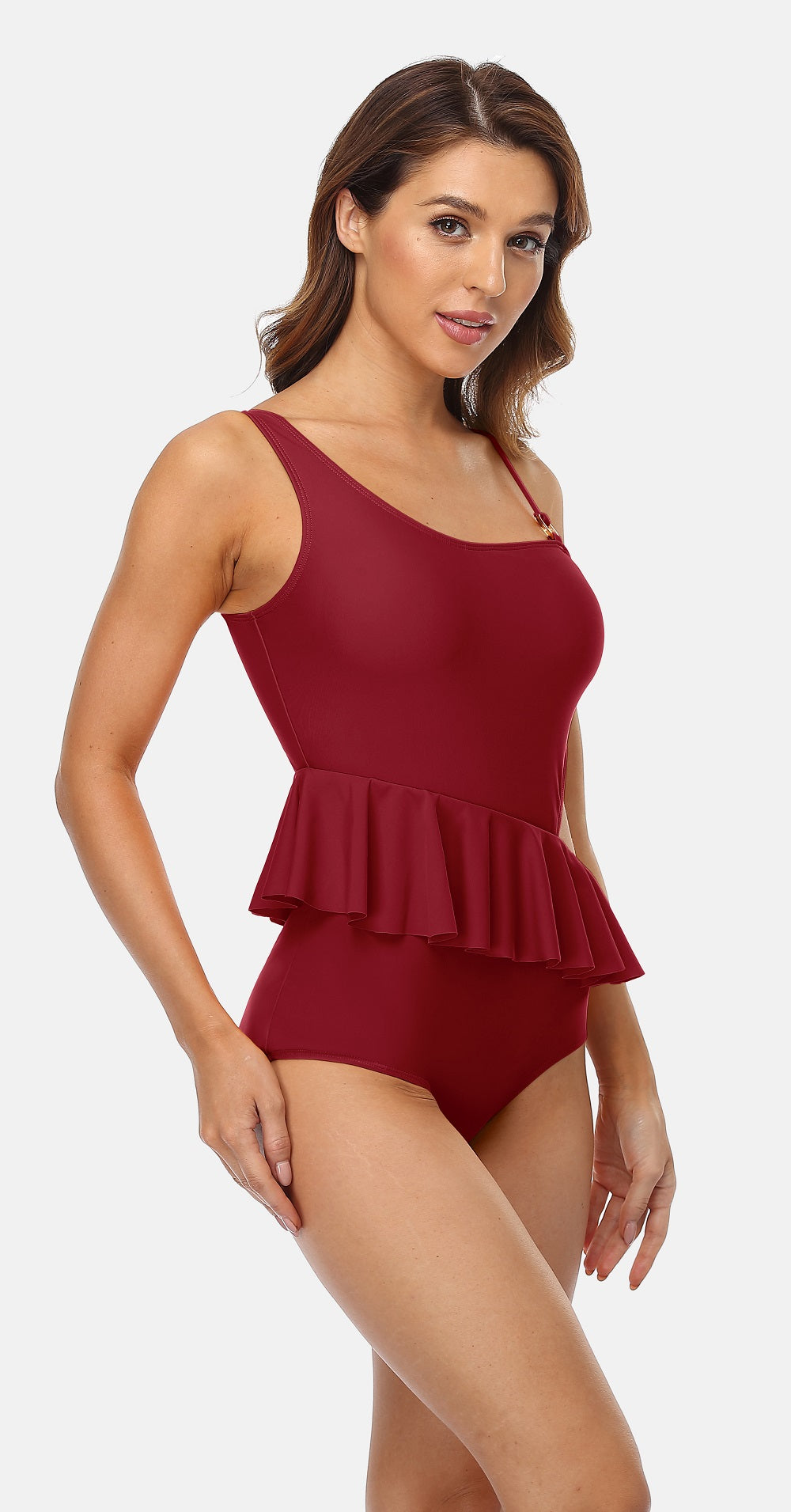 Cutout Asymmetric Shoulder maillot de bain Monokini