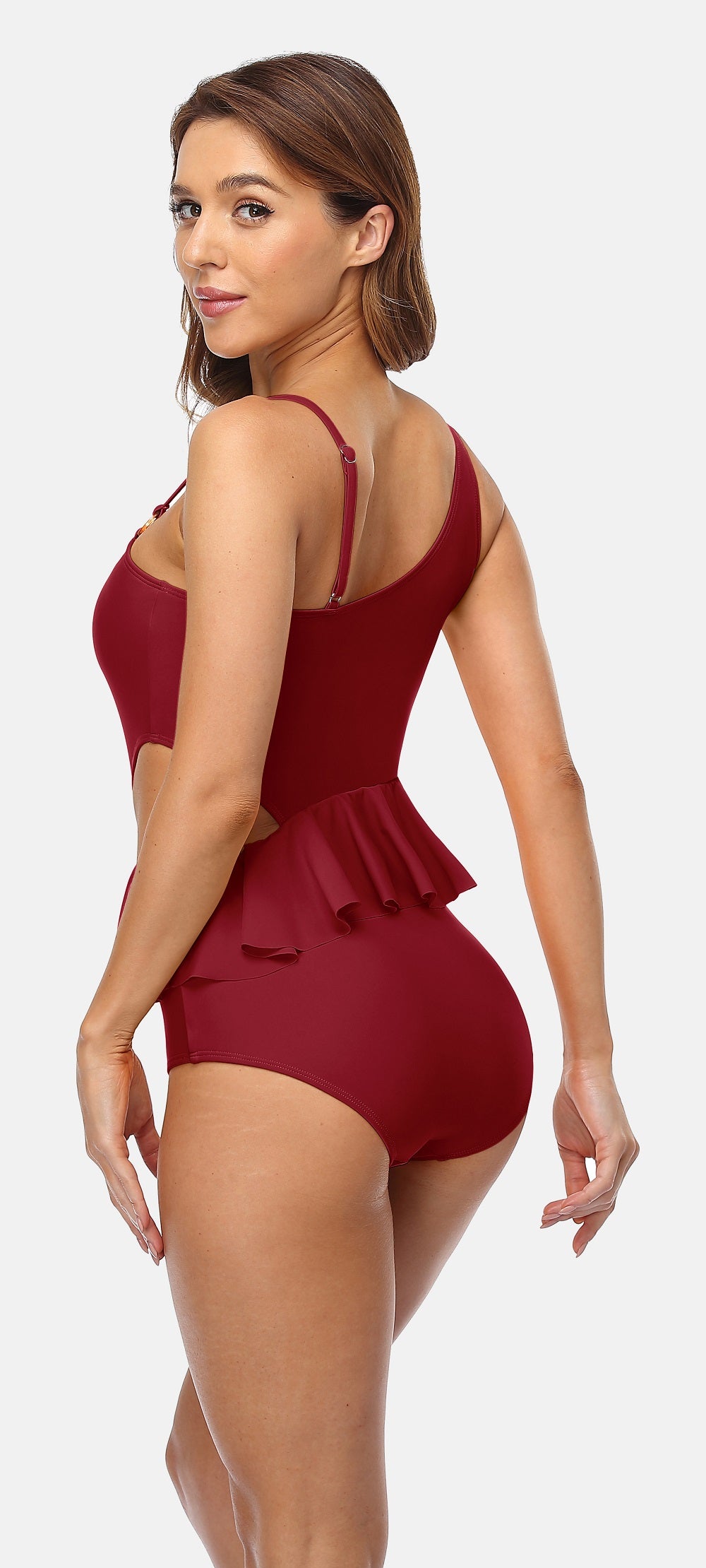 Cutout Asymmetric Shoulder maillot de bain Monokini