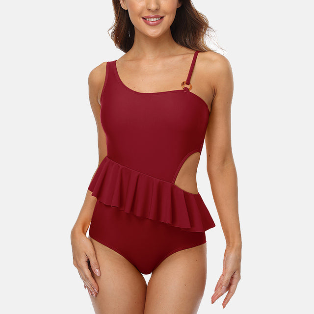 Cutout Asymmetric Shoulder maillot de bain Monokini