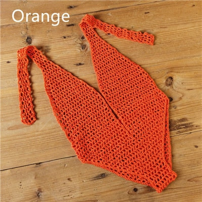 Crochet Bandage Deep V Monokini